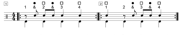 solfege, noires, paires de croches & croches en contretemps