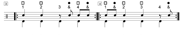 solfege, noires, paires de croches & croches en contretemps