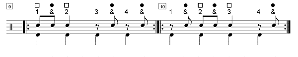 solfege, noires, paires de croches & croches en contretemps