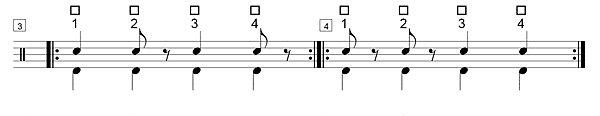 solfege, noires, croches & demi soupirs