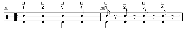 solfege, noires, croches & demi soupirs